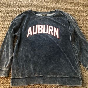 Faux velvet Auburn sweatshirt